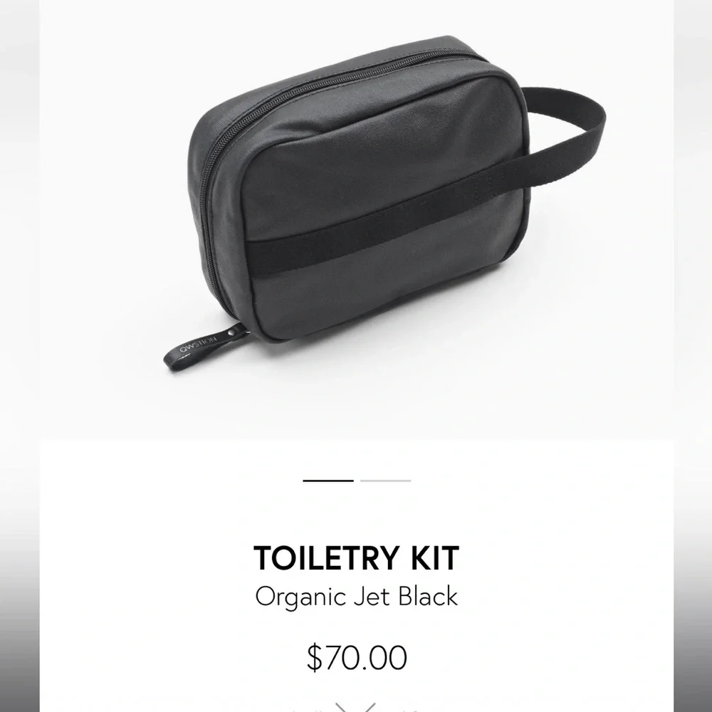 NWT QWSTION Toiletry Kit - Organic Jet Black